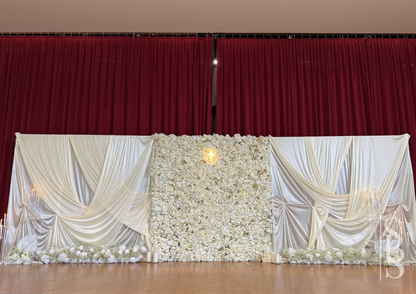 Flower Wall & Drapes 9m x 3m
